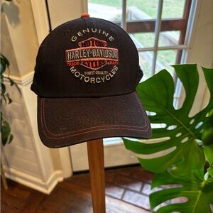 Harley-Davidson Black and Orange Cap